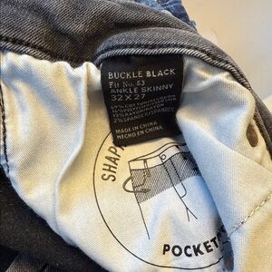 Buckle Black Ankle Skinny Jeans